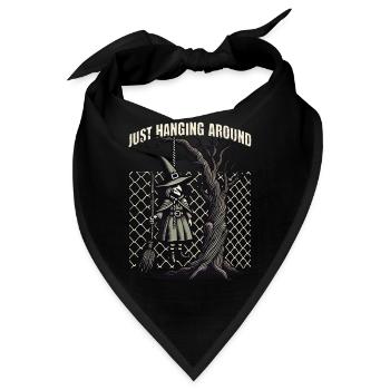 Just Hanging Around Halloween Hexen Spruch - Bandana - Schwarz - Vorne