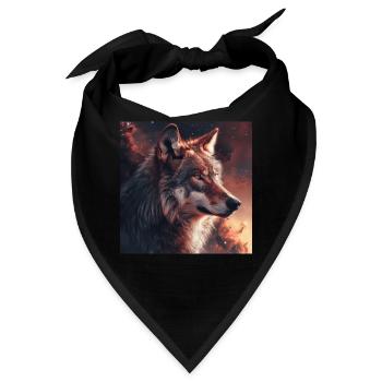 Wolf - Bandana - Schwarz - Vorne