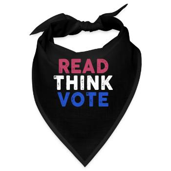 Read Think Vote - Bandana - Schwarz - Vorne