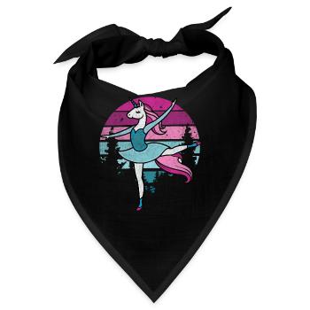 Prima Ballerina Einhorn Reiten I Ballett Fun I Tän - Bandana - Schwarz - Vorne