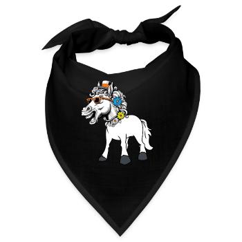 Pferd Diva Star Pferde Lady Sternchen Gaul Reiter - Bandana - Schwarz - Vorne