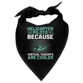 Helikopterpiloten, weil Senkrechtstarts - Bandana - Schwarz - Vorne