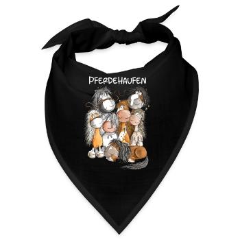 Pferdehaufen Pferde Team Herde Pferd - Bandana - Schwarz - Vorne