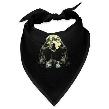 Monster von Loch Ness Nessie Plesiosaurier Heulend - Bandana - Schwarz - Vorne