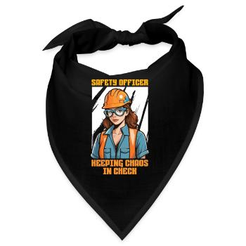 Safety Officer Keeping Chaos In Check Enforcement - Bandana - Schwarz - Vorne