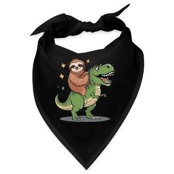 Faultier - Bandana - Schwarz - Vorne