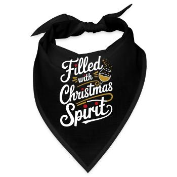 Gefüllt Mit Weihnachtsstimmung - Bandana - Schwarz - Vorne