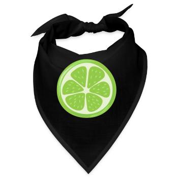 Limette Kostüm Faschingskostüm Fasching Limetten - Bandana - Schwarz - Vorne