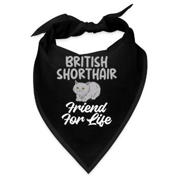 British Shorthair Gifts - Bandana - Schwarz - Vorne