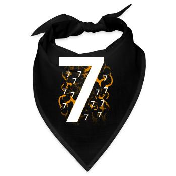 Viele Siebener - Bandana - Schwarz - Vorne