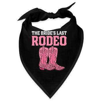 Brautparty Bachelorette Party Rodeo Das letzte Rod - Bandana - Schwarz - Vorne