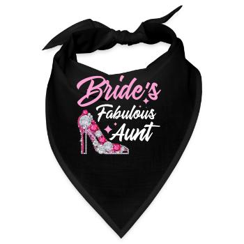 Brautparty Tante Fabelhafte Tante der Braut - Bandana - Schwarz - Vorne