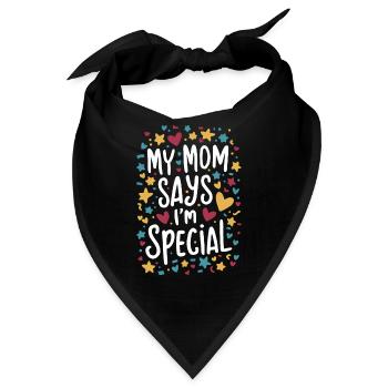Meine Mama Sagt, Ich Bin Besonders - Humorvoller - Bandana - Schwarz - Vorne