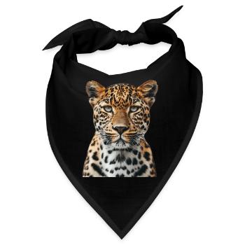 Leopard - Bandana - Schwarz - Vorne