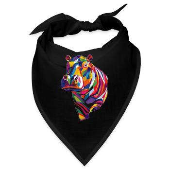 Nilpferd - Bandana - Schwarz - Vorne