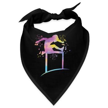 Hürdenlauf Hindernislauf Kinder Hürdenlauf - Bandana - Schwarz - Vorne