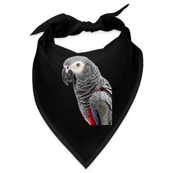 Afrikanisches Grau - Bandana - Schwarz - Vorne