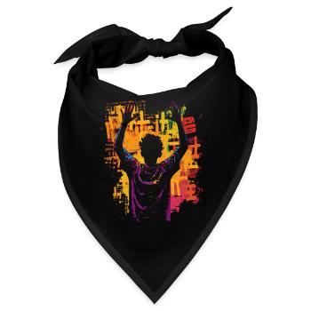 Afro Amerikanische Resilienz Black History Monthv - Bandana - Schwarz - Vorne