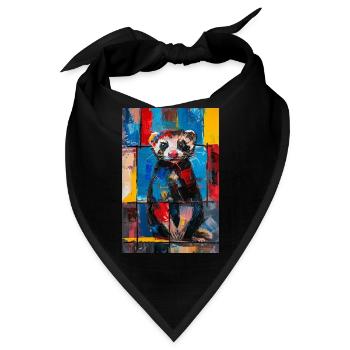 Frettchen - Bandana - Schwarz - Vorne