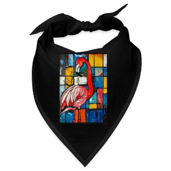 Flamingo - Bandana - Schwarz - Vorne
