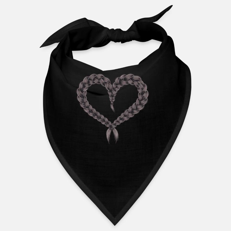 Cable Knit Heart Cable Knit Frame Bandana