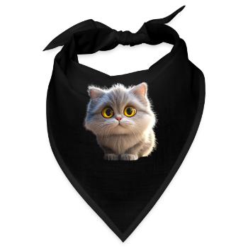 Perserkatze Perser Katze Persian Cat Süße Katzen - Bandana - Schwarz - Vorne