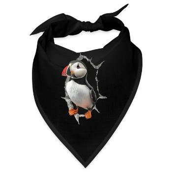 Papageitaucher - Bandana - Schwarz - Vorne