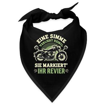 Simson DDR Moped Simson fan s51 ddr - Bandana - Schwarz - Vorne