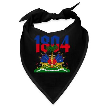 Haiti Haitianer Karibik Urlaub - Bandana - Schwarz - Vorne