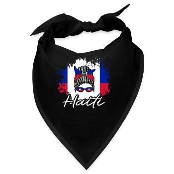 Haiti Haitianer Karibik Urlaub - Bandana - Schwarz - Vorne