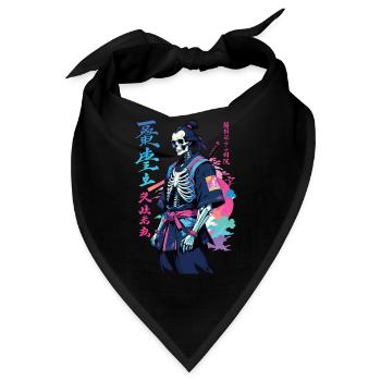 Oni Skelett Samurai Vaporwave Aesthetic - Bandana - Schwarz - Vorne