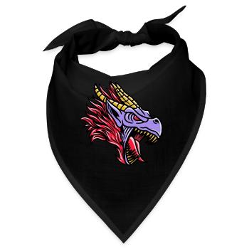 Fantasy RPG Dragon Magic Dungeon - Bandana - Schwarz - Vorne