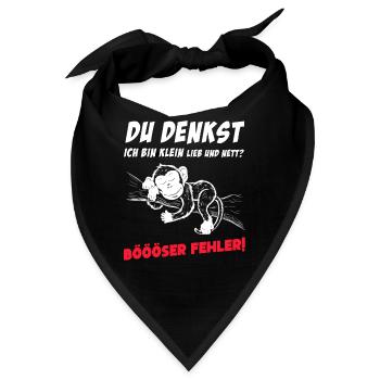 Affe Tshirt Lustig Witzig Humor Sarkasmus Büro - Bandana - Schwarz - Vorne