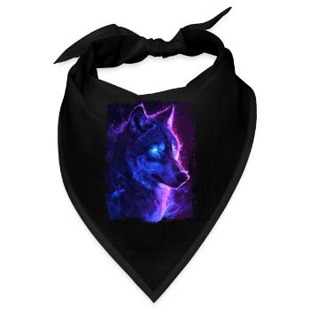 Wolf - Bandana - Schwarz - Vorne