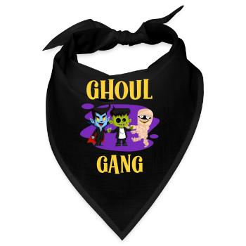 Halloween Kostüm Kinder GHUL BANDE Lustiges - Bandana - Schwarz - Vorne