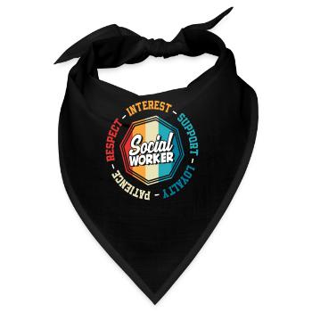 Sozialarbeiter Respekt Geduld Loyalität - Bandana - Schwarz - Vorne