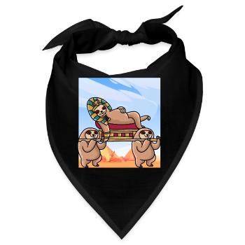 Hieroglyphen Faultier Tutan Ägyptische Mythologie - Bandana - Schwarz - Vorne
