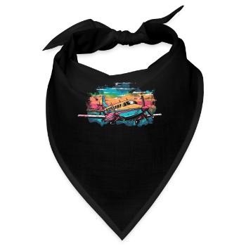 Meine Erste Flugreise Erstes Mal Fliegen - Bandana - Schwarz - Vorne