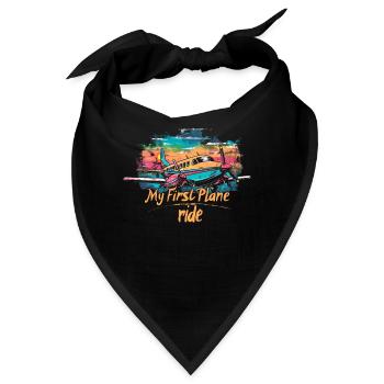Meine Erste Flugreise Erstes Mal Fliegen - Bandana - Schwarz - Vorne
