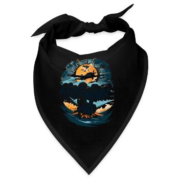 Meine Erste Flugreise Erstes Mal Fliegen - Bandana - Schwarz - Vorne