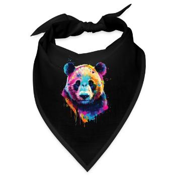 Panda - Bandana - Schwarz - Vorne