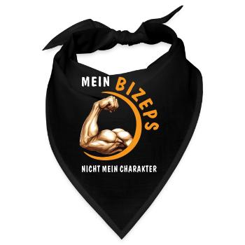 MEIN BIZEPS NICHT MEIN CHARAKTER - Bandana - Schwarz - Vorne