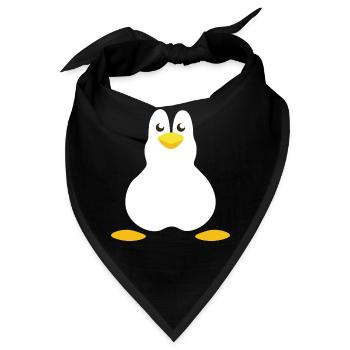 Halloween Pinguin Kostüm Pinguin - Bandana - Schwarz - Vorne