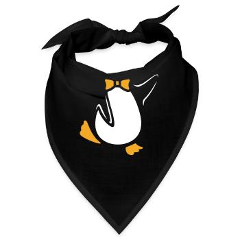 Halloween Pinguin Kostüm Pinguin - Bandana - Schwarz - Vorne