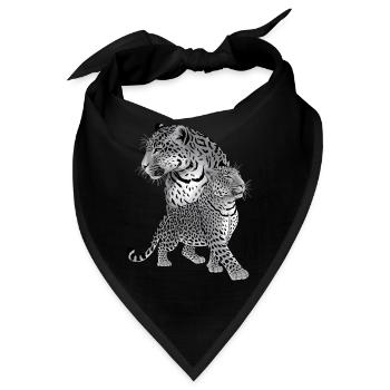 Leopard - Bandana - Schwarz - Vorne