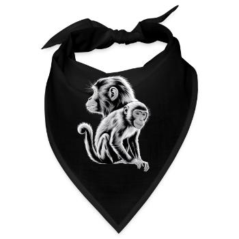 Affe - Bandana - Schwarz - Vorne