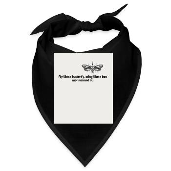 fly like a butterfy sting like a bee mohammad ali - Bandana - Schwarz - Vorne
