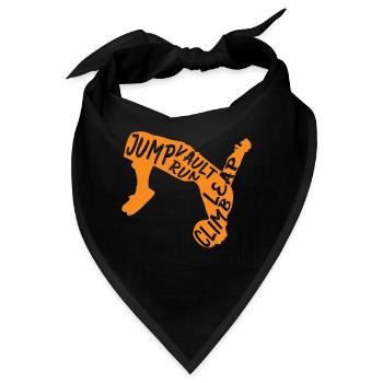 Backflip Salto Akrobatik Parkour Turnen Geschenk - Bandana - Schwarz - Vorne