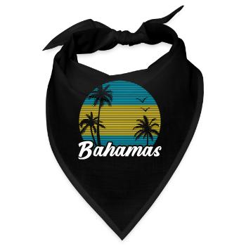 Bahamas Karibik Insel Atlantik Sommer Geschenk - Bandana - Schwarz - Vorne
