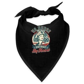 VA Krankenschwester VA Krankenschwester durch Pflicht, Patriot durch Herz - Bandana - Schwarz - Vorne